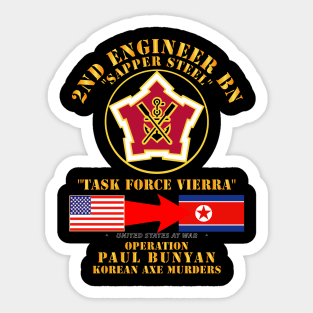 Operation Paul Bunyan - 2nd Engineer Bn - Korea Sticker